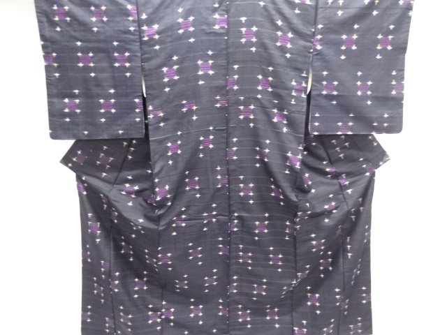JAPANESE KIMONO / ANTIQUE KIMONO / TAISHO ROMAN / WOVEN CROSS 
